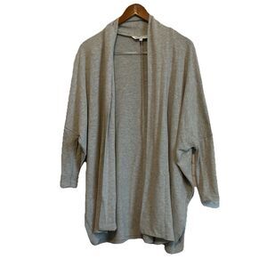Cupcakes and Cashmere Grey Open Front Cardigan Sweater Small Batwing Sleeve Soft